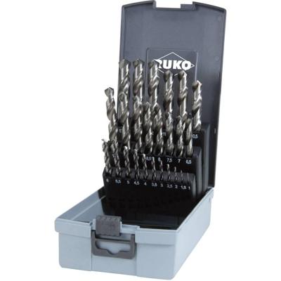 RUKO 214215RO HSS-G Metaal-spiraalboorset 25-delig 1 mm, 1.5 mm, 2 mm, 2.5 mm, 3 mm, 3.5 mm, 4 mm, 4.5 mm, 5 mm, 5.5 mm, 6 mm, 6.5 mm, 7 mm, 7.5 mm, 8 mm, 8.5