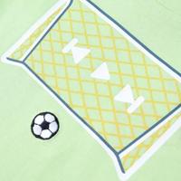 Kindershirt met doelprint 128 limoenkleurig - thumbnail