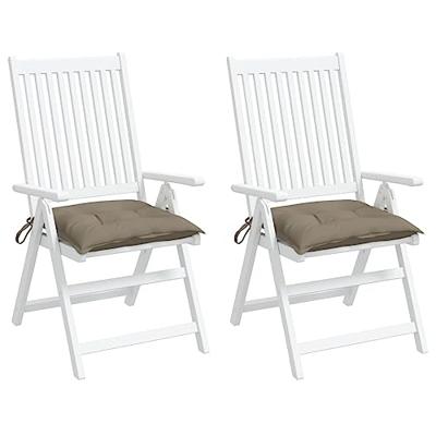 Stoelkussens 2 st 40x40x7 cm oxford stof taupe