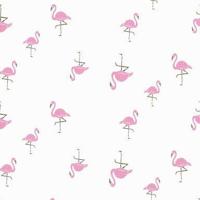 Cadeaupapier - Geschenkpapier - Flamingos at ease on white 50 cm - thumbnail