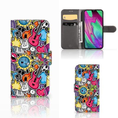Samsung Galaxy A40 | Wallet Case | met Pasjes | Punk Rock