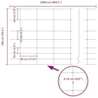 Weidehekwerk Zilver 100 x 1 m Gegalvaniseerd staal - thumbnail