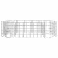 Gabion plantenbak verhoogd 200x100x50 cm gegalvaniseerd ijzer - thumbnail