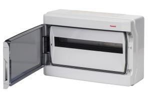 Groepenkast leeg 1 rij met deur + dinrail IP65 - 4517688