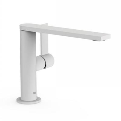 Wastafelmengkraan Tres Project 1-Hendel Uitloop Recht 15,3 cm Rond Mat Wit Wastafelmengkraan Tres Project 1-Hendel Uitloop Recht 15,3 cm Rond Mat Wit