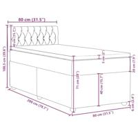 Boxspring met matras stof taupe 80x200 cm - thumbnail