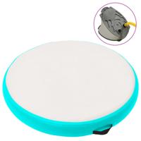 VidaXL Gymnastiekmat met pomp opblaasbaar 100x100x15 cm pvc groen - thumbnail