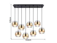 Globo Design hanglampMilley 8-lichts - 15560-8H - thumbnail