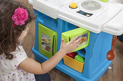 Step2 Speelgoedkeuken Little Cooks Kitchen 86 cm blauw Step2 Speelgoedkeuken Little Cooks Kitchen 86 cm blauw