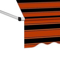VidaXL Luifel handmatig uittrekbaar 250 cm oranje en bruin - thumbnail
