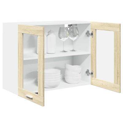Bovenkast Lyon 80x31x60 cm bewerkt hout sonoma eikenkleurig