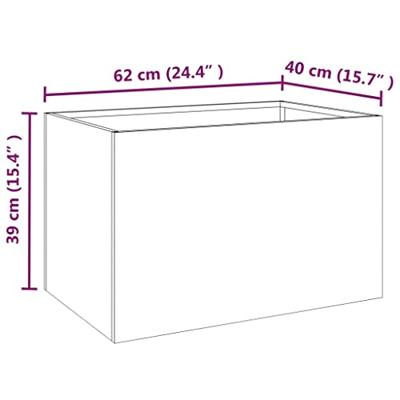 VidaXL Plantenbak 62x40x39 cm cortenstaal