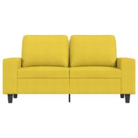 Tweezitsbank 120 cm stof lichtgeel - thumbnail