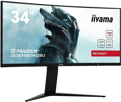 Iiyama G-Master Red Eagle GCB3480WQSU-B1 Gaming monitor Energielabel E (A - G) 86.4 cm (34 inch) 3440 x 1440 Pixel 21:9 0.4 ms HDMI, DisplayPort, Hoofdtelefoon