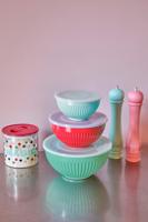 Rice MELBW-3ZAW201 eetschaal Kommenset Rond Melamine Groen, Lichtblauw, Rood 3 stuk(s) - thumbnail