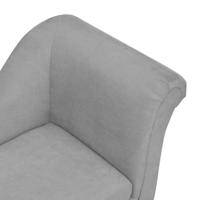 Hondenbank met kussen 83x44x44 cm pluche grijs - thumbnail