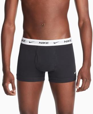 Nike Everyday Cotton Boxershort Trunk 3-Pack Zwart Wit