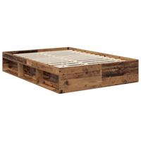 Bedframe met hoofdeinde Oudhout 140 x 190 cm Massief grenenhout - thumbnail