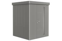 Biohort Neo 1A metalen tuinhuis enkele deur kwartsgrijs 1A 180x180 cm- Plat dak- Metaal- Biohort - thumbnail