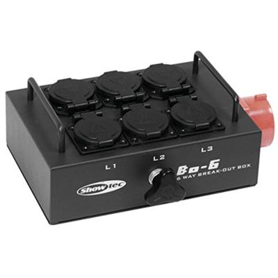 Showtec BO-6-PW Stroomverdeler 380V naar 6x Schuko Showtec BO-6-PW Stroomverdeler 380V naar 6x Schuko