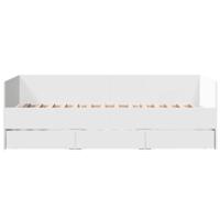 Slaapbank met lades zonder matras 90x200 cm wit - thumbnail