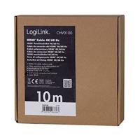 LogiLink HDMI AV Aansluitkabel [1x HDMI-stekker - 1x HDMI-stekker] 10 m Zwart - thumbnail