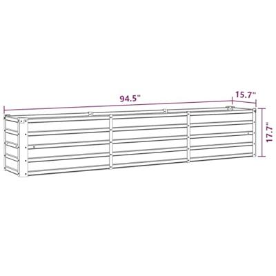 VidaXL Plantenbak verhoogd 240x40x45 cm gegalvaniseerd staal bruin VidaXL Plantenbak verhoogd 240x40x45 cm gegalvaniseerd staal bruin