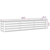 Plantenbak verhoogd 240x40x45 cm gegalvaniseerd staal bruin - thumbnail