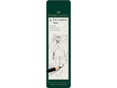 Faber Castell Grafietpotlood Pitt Mat Etui a 6 stuks