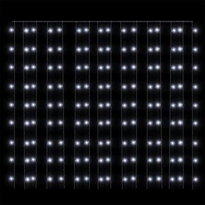 Lichtsnoergordijn met 300 LED's en 8 functies 3x3 m koudwit - thumbnail