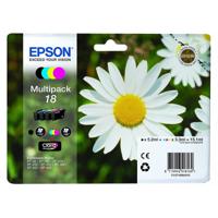 Epson Inktcartridge 18 Origineel Combipack Zwart, Cyaan, Magenta, Geel C13T18064012 - thumbnail