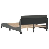 Bedframe zonder matras stof donkergrijs 140x190 cm - thumbnail