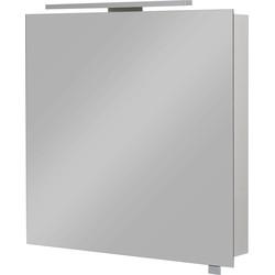 Saqu Practico Spiegelkast met LED verlichting 60x60x14 cm aluminium