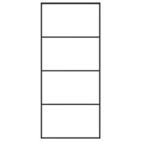 VidaXL Schuifdeur 90x205 cm mat esg-glas en aluminium zwart - thumbnail