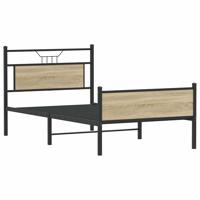 Bedframe zonder matras 107x203cm spaanplaat sonoma eikenkleurig - thumbnail