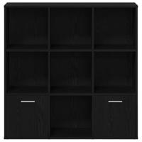 Boekenkast 98x29x97,5 cm bewerkt hout zwart eikenkleur - thumbnail