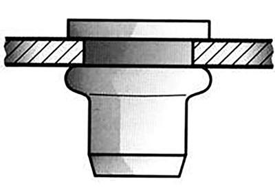 GESIPA Rivet nuts m 6x9x15.5 st m.flat round head
