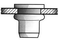 GESIPA Rivet nuts m 6x9x15.5 st m.flat round head - thumbnail