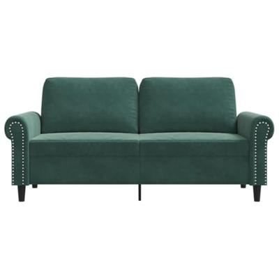 Tweezitsbank 140 cm fluweel donkergroen