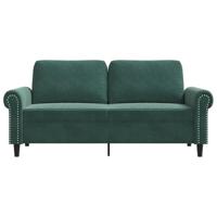 Tweezitsbank 140 cm fluweel donkergroen - thumbnail