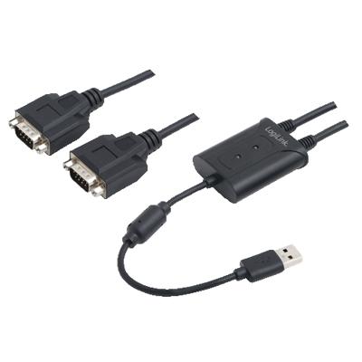 LogiLink Adapter USB > 2x Serieel usb-adapter