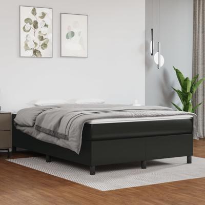 Bedframe kunstleer zwart 140x200 cm