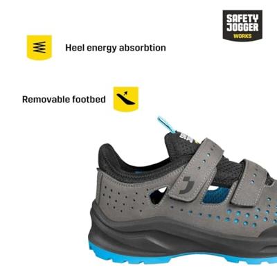 Safety Jogger Modulo S1PS Sandal | Grijs | Maat 48 - 5401124789454