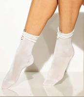 Girardi sokken Ada wit 2 parels - thumbnail