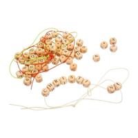 Small Foot - houten letterkralen kettingen maken, 300 kralen - thumbnail