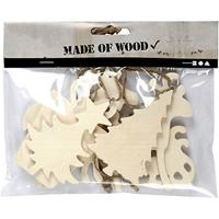 Creativ Company Ornamenten, afm 7-9 cm, dikte 4 mm, 6 stuk/ 1 doos - thumbnail