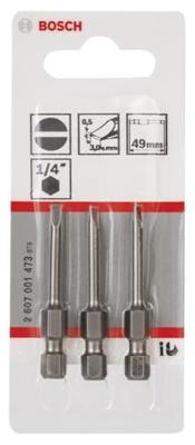 Bosch Accessoires Bit extra-hard S 0,5x3,0, 49 mm 3st - 2607001473