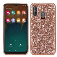Glittery poeder schokbestendig TPU Case voor Galaxy A40 (Rose Gold) - thumbnail