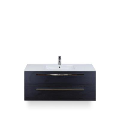 Seville Badmeubelset 120 cm - 2 laden Black Oak - Wastafel Enjoy Enkel