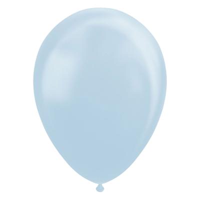 Globos Ballonnen pearl lichtblauw 30cm, 10st.
